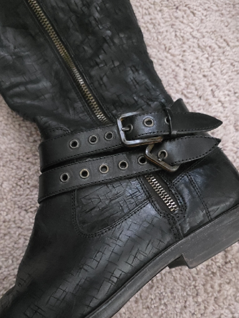 Ugg Collection Black Over-the-Knee Buckle Riding Boots - Picture 4 of 6